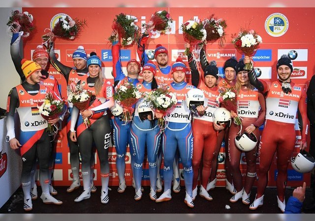Сборная России — чемпион Европы по санному спорту