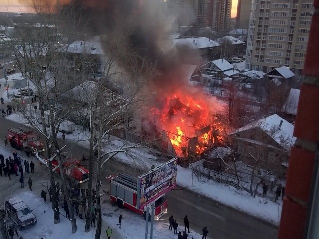 В Перми сгорел частный дом.