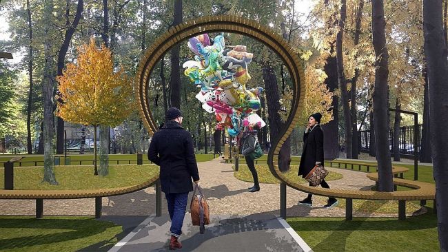 В Перми строят 300-метровую скамью