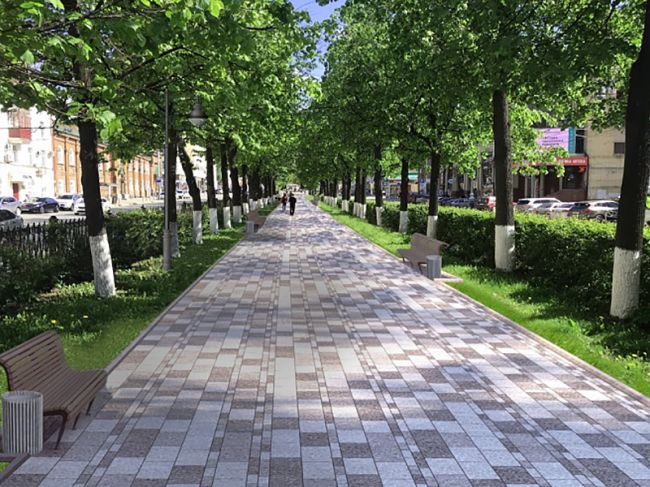 Проект аллеи Комсомольского проспекта