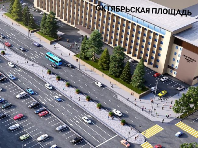 На Октябрьской площади ограничили парковку