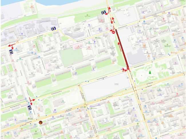 В центре Перми ограничат движение из-за строительства гостиницы