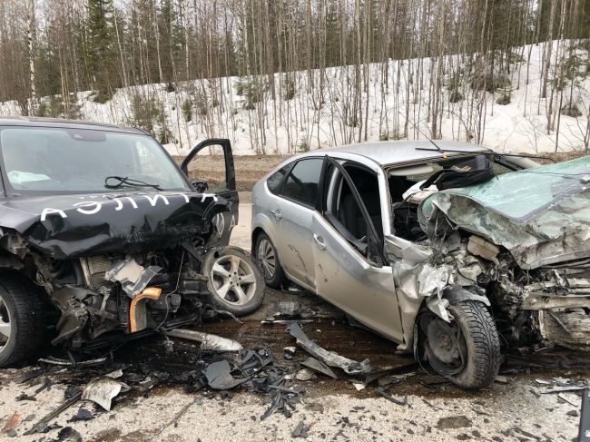 На трассе в Прикамье в аварии пострадали четыре человека