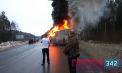 В Прикамье сгорело два автобуса - за сутки