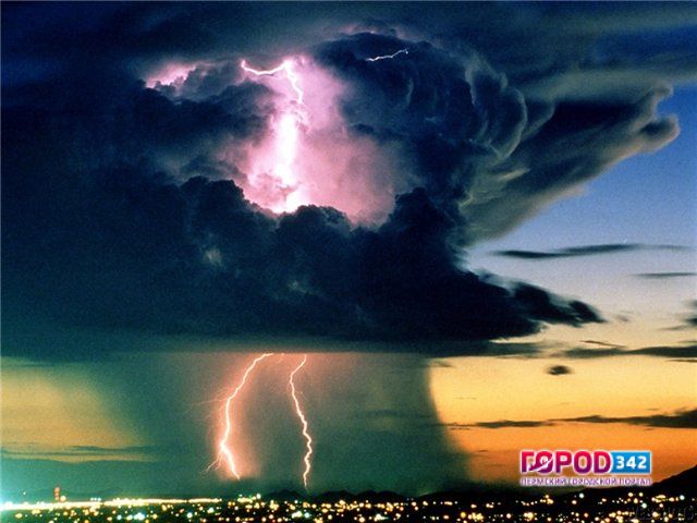 9 августа в Перми ожидаются грозы и шквальный ветер
